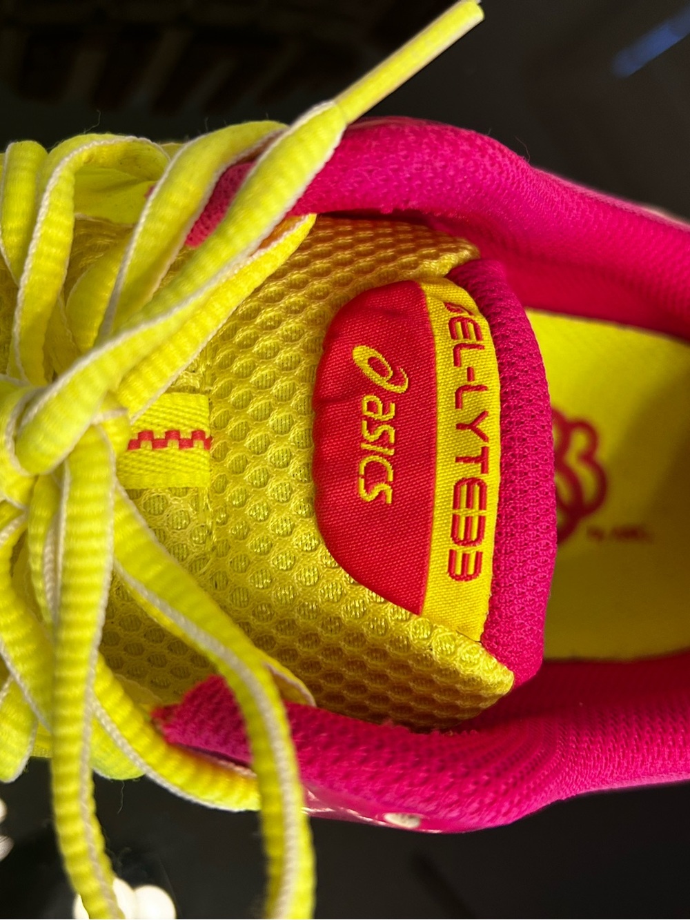 Asics Women’s 10Yellow and Pink Running Shoe - Picture 6 of 8